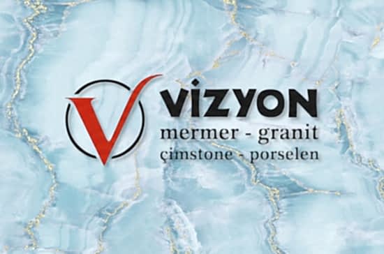 Vizyon Mermer Granit Logo (Mermer Arkaplan)